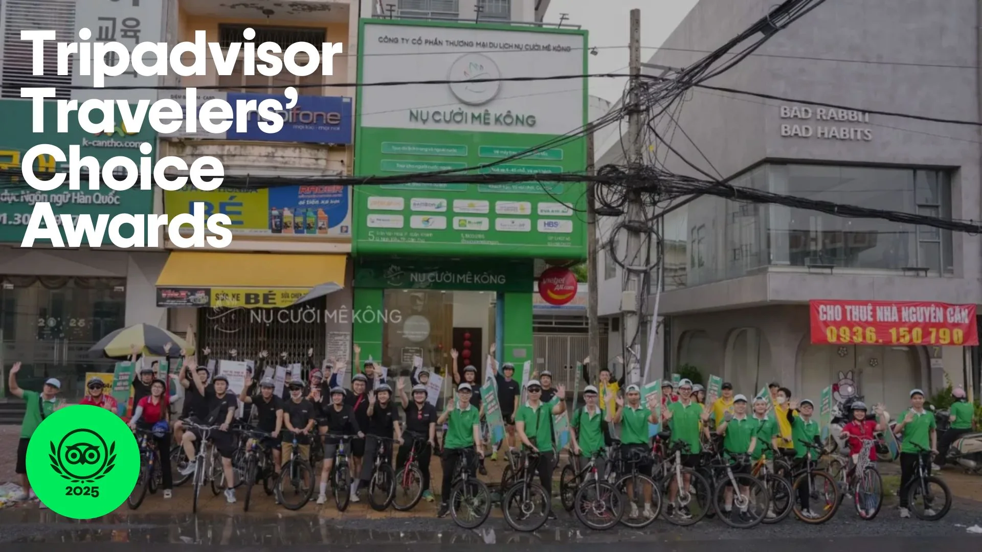 Tripadvisor Travellers' Choice là giải thưởng danh giá cho Nụ Cười Mê Kông