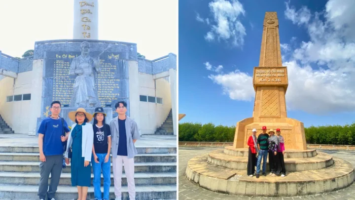 Tour cà mau 2 ngày 1 đêm khách hàng check- in tại khu du lịch đất mũi