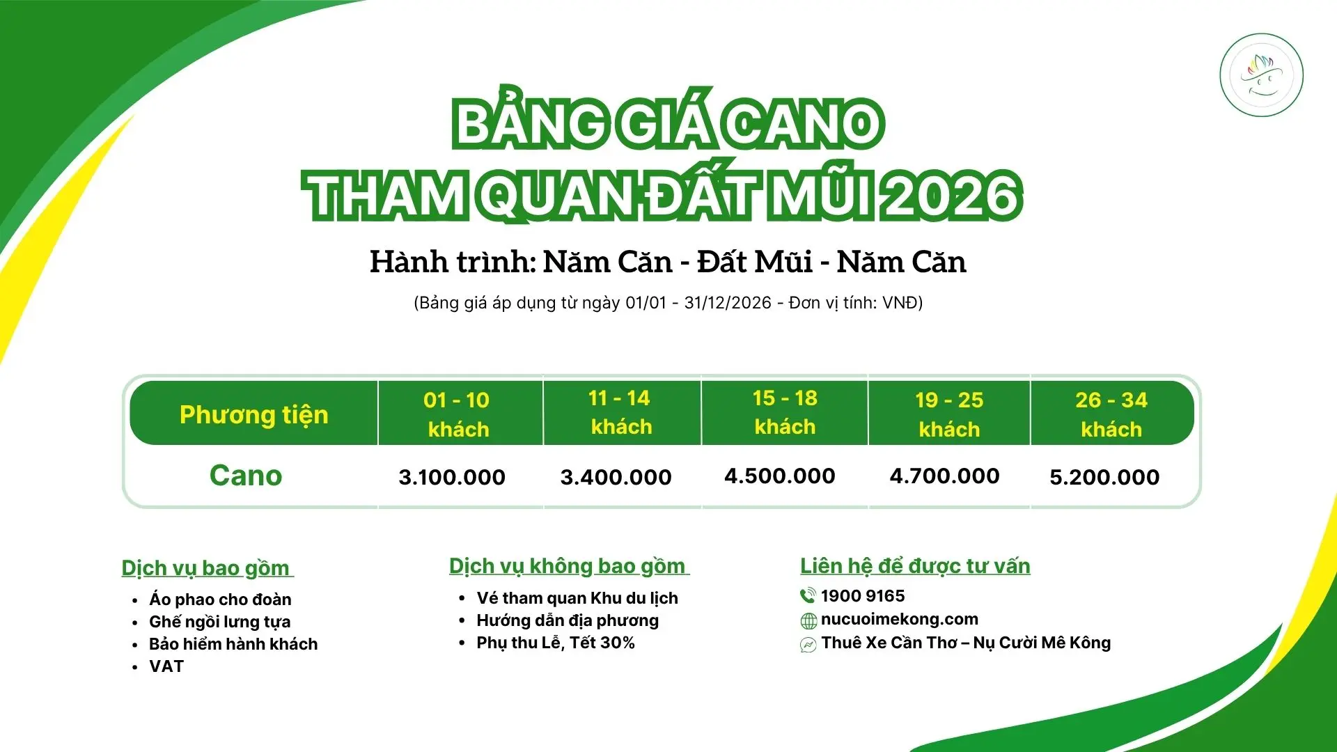 Bảng giá ghép tàu cao tốc ca nô từ Năm Căn đi Đất Mũi 2026