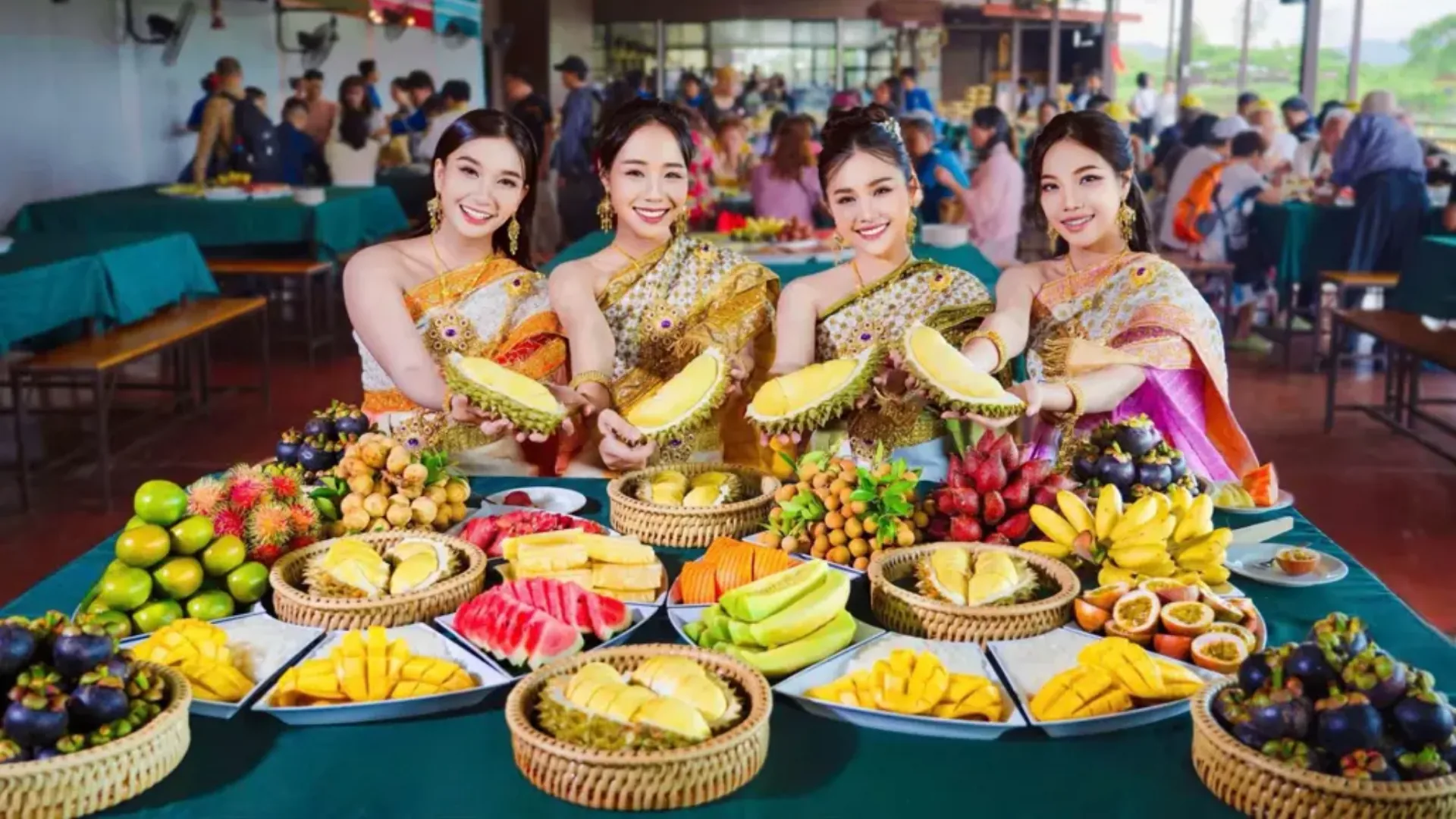 Buffet trái cây tại Suanthai Pattaya – tour Bangkok Pattaya từ TPHCM