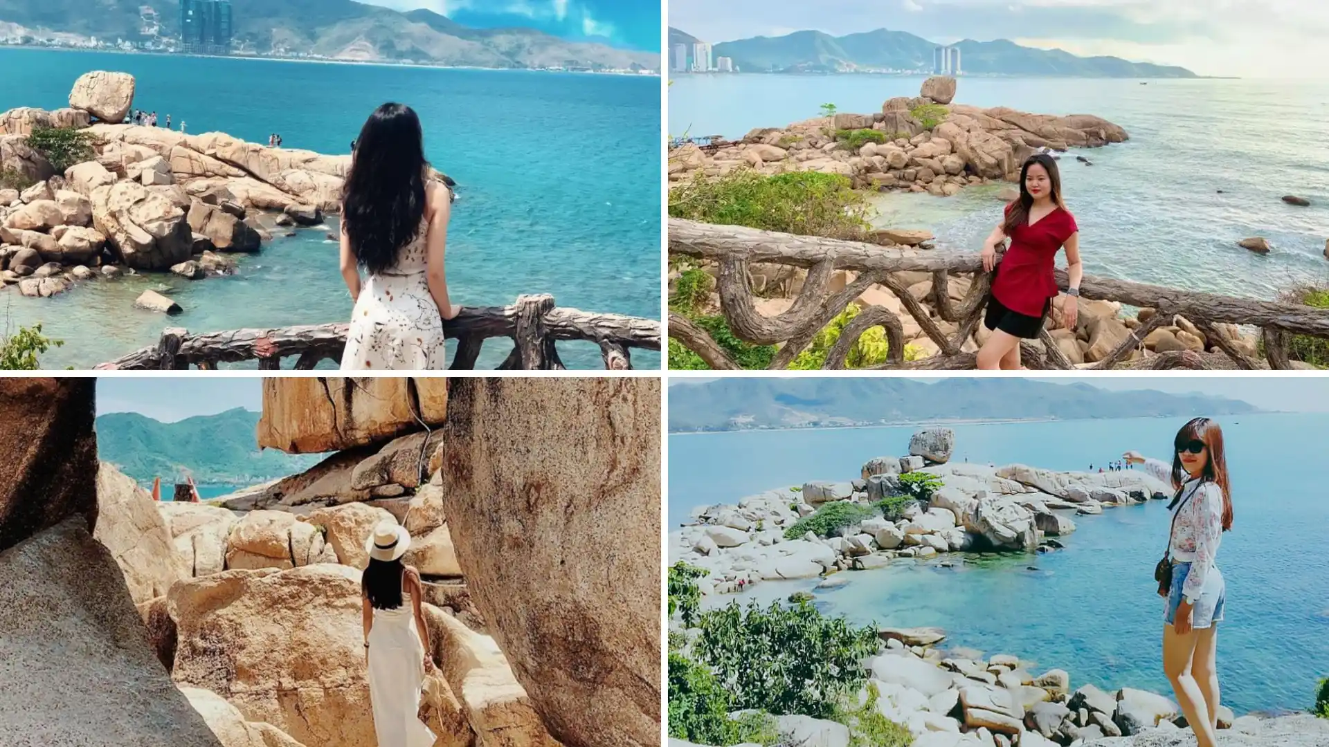 Du khách check-in tại Hòn Chồng