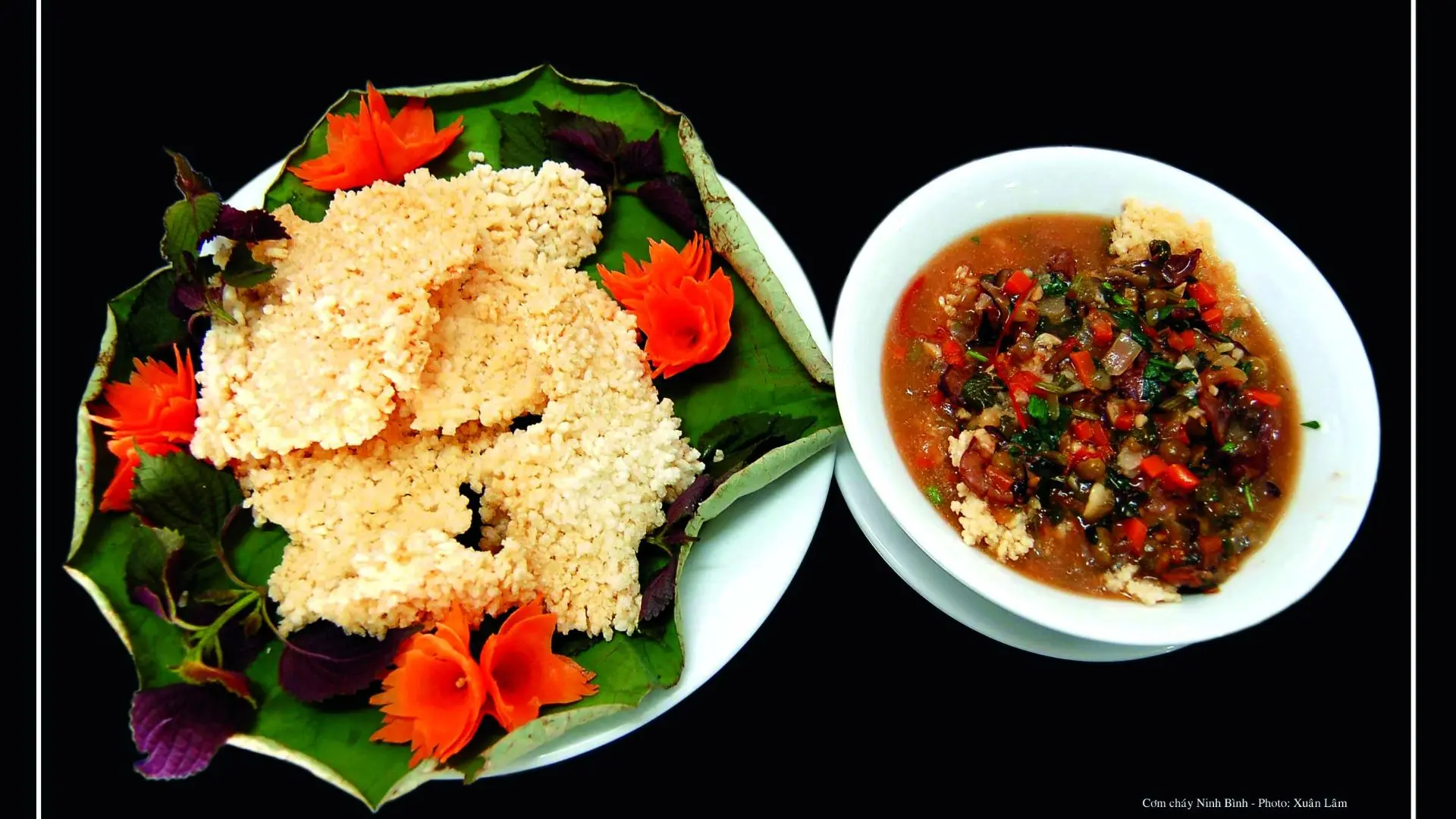 món cơm cháy dê núi đặc sản ninh bình