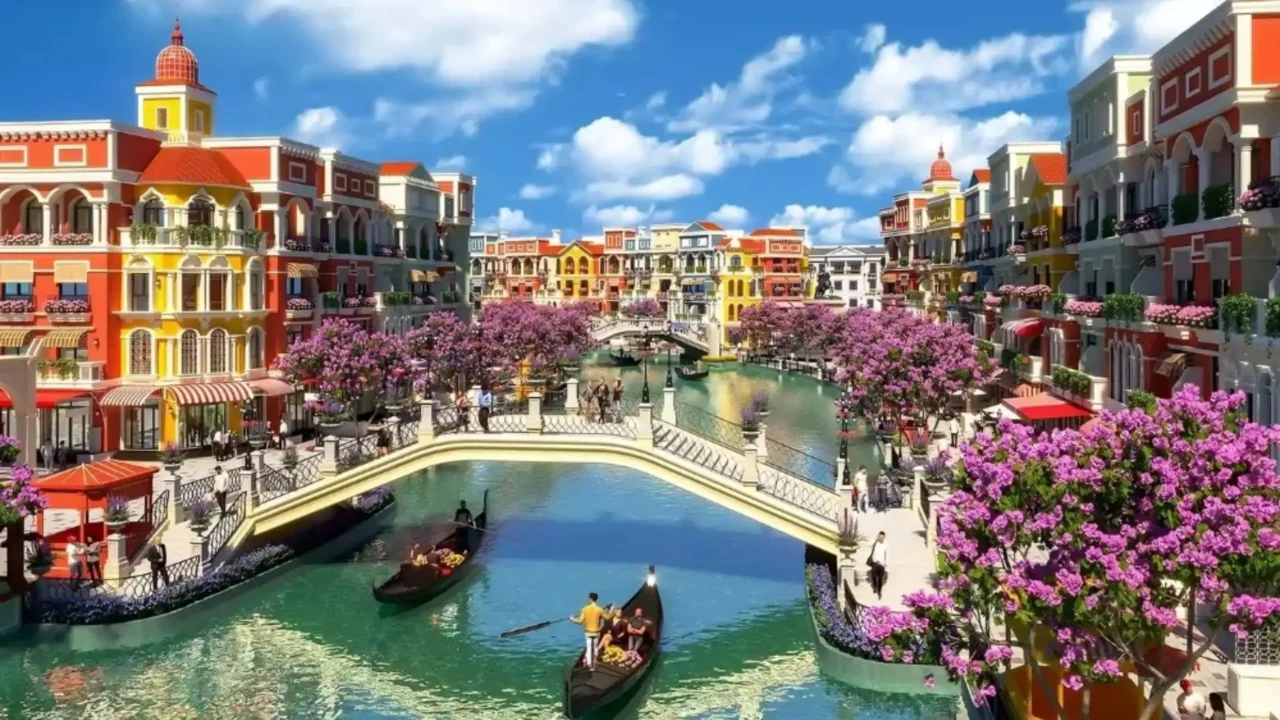 Kiến trúc kênh đào Venice lãng mạn tại Grand World, trái tim của combo nghỉ dưỡng Phú Quốc từ Nụ Cười Mê Kông.
