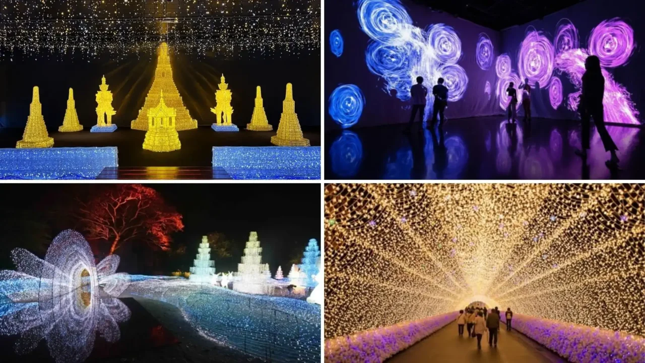 Công viên ánh sáng Pattaya với khung cảnh rực rỡ