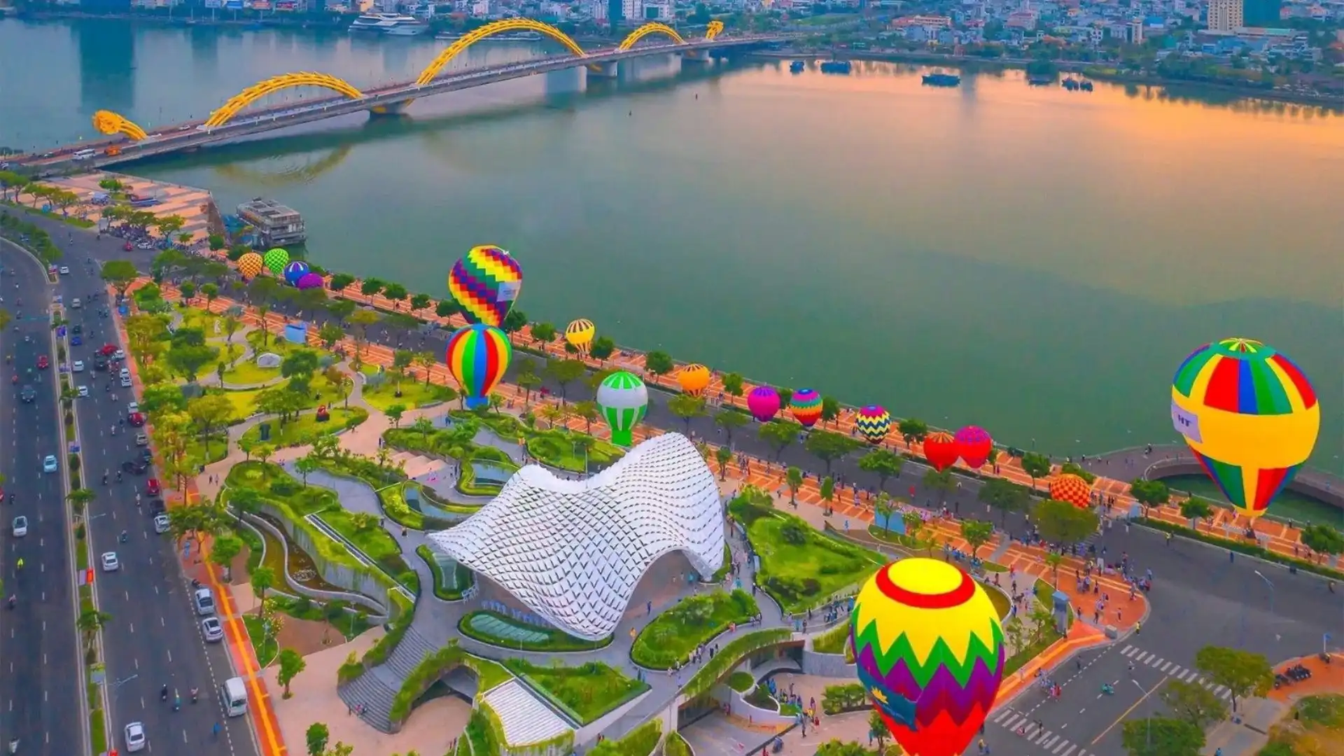 Toàn cảnh Công viên APEC khi nhìn từ trên cao