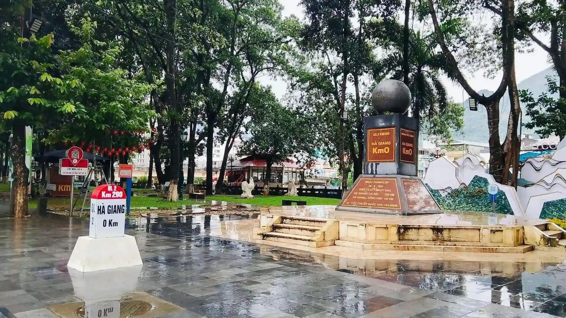 Cột mốc số 0 nằm ở vị trí trung tâm thành phố