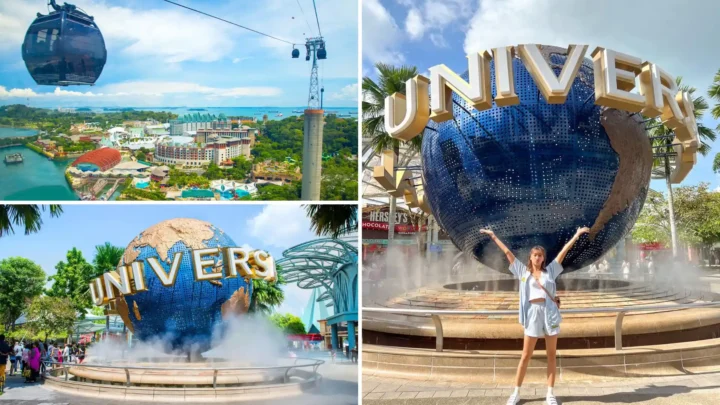Đảo Sentosa Singapore với Universal Studios và cáp treo trên cao