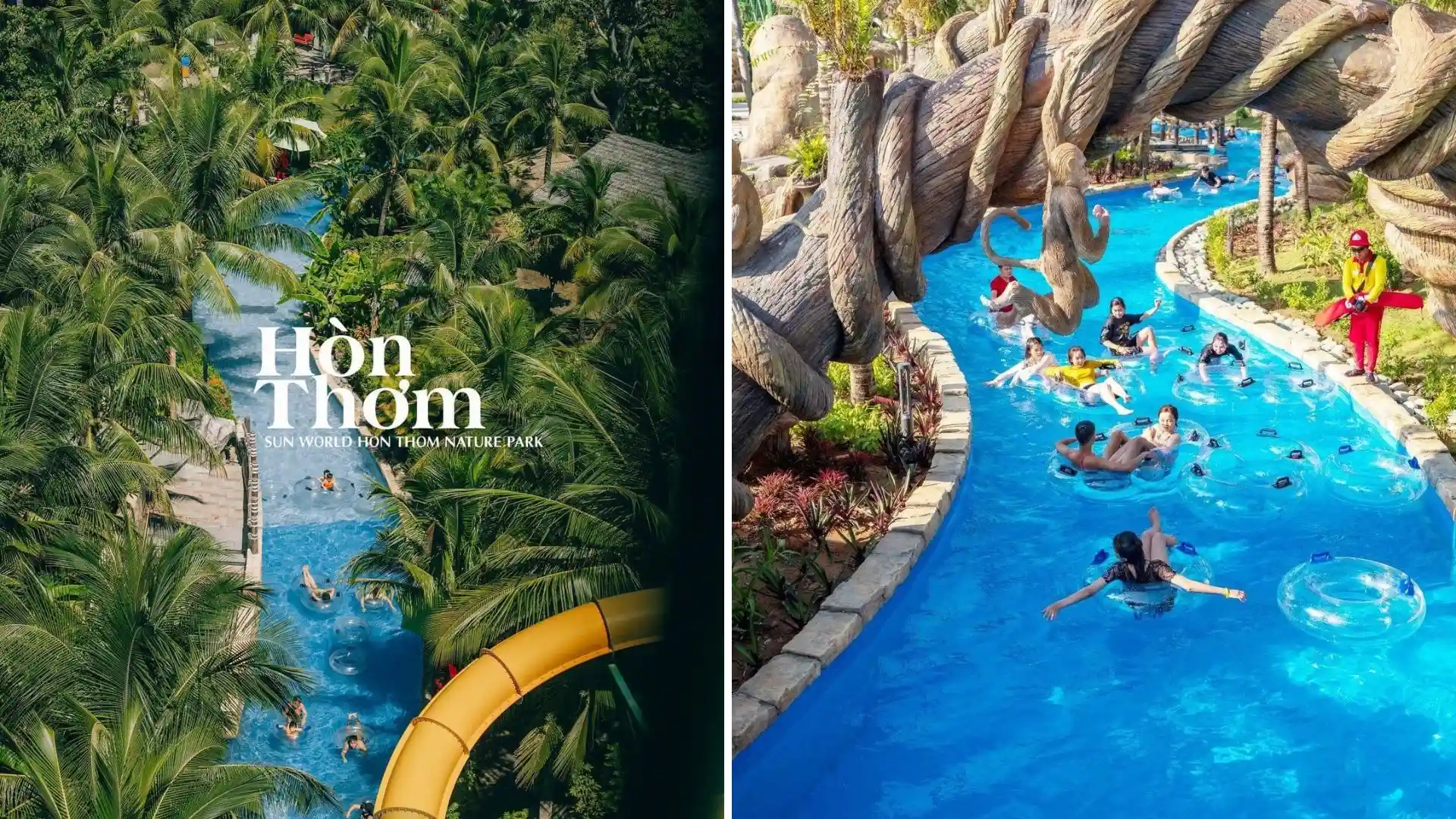 dòng sông lười du khách chỉ cần nằm trên phao thả trôi theo dòng nước cực thư giãn