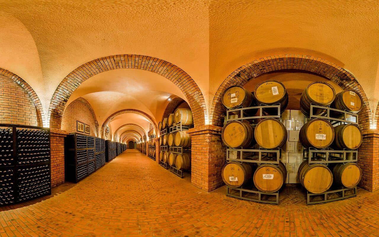 Hầm chứa rượu toát lên vẻ truyền thống