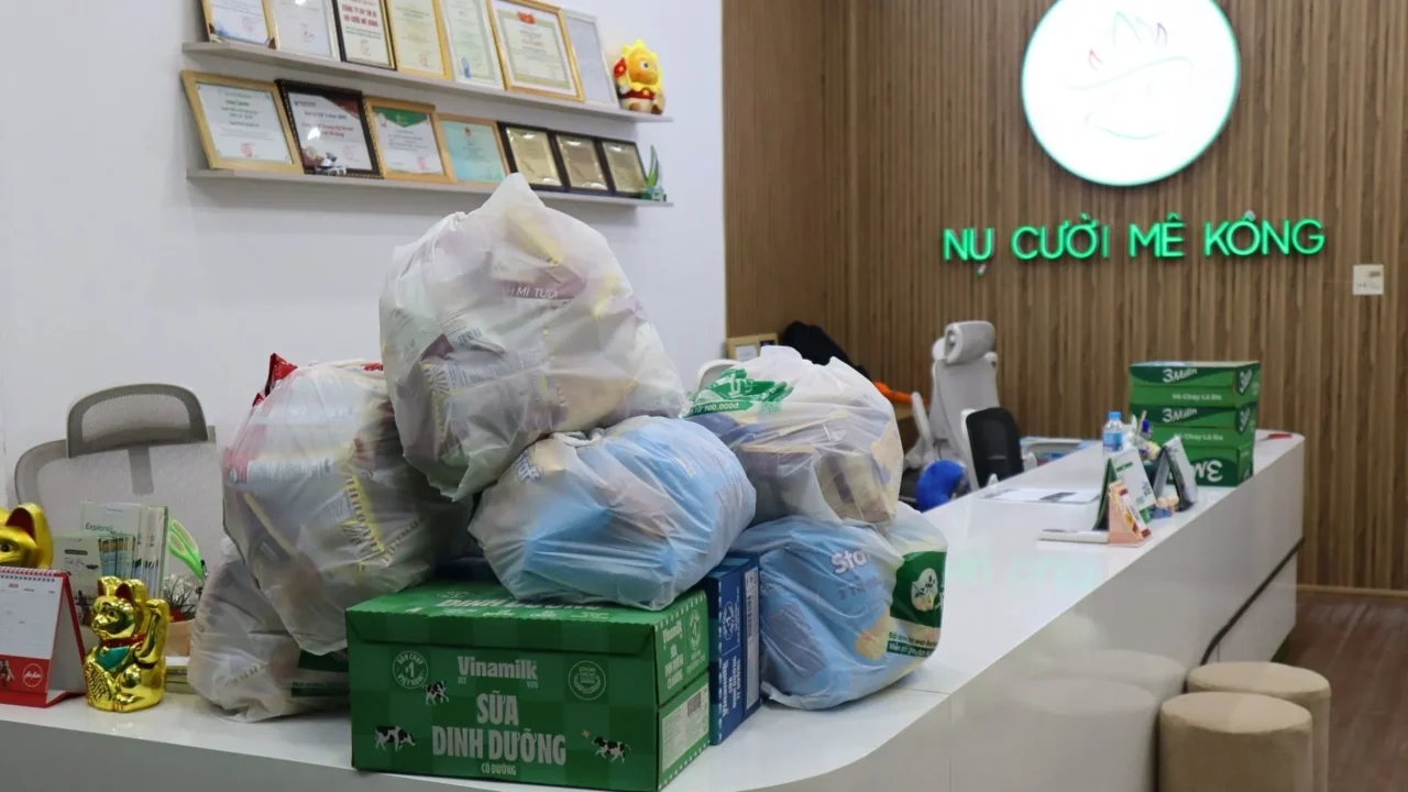 Gieo Nụ Cười với các phần quà thiện nguyện ý nghĩa được chuẩn bị đầy đủ