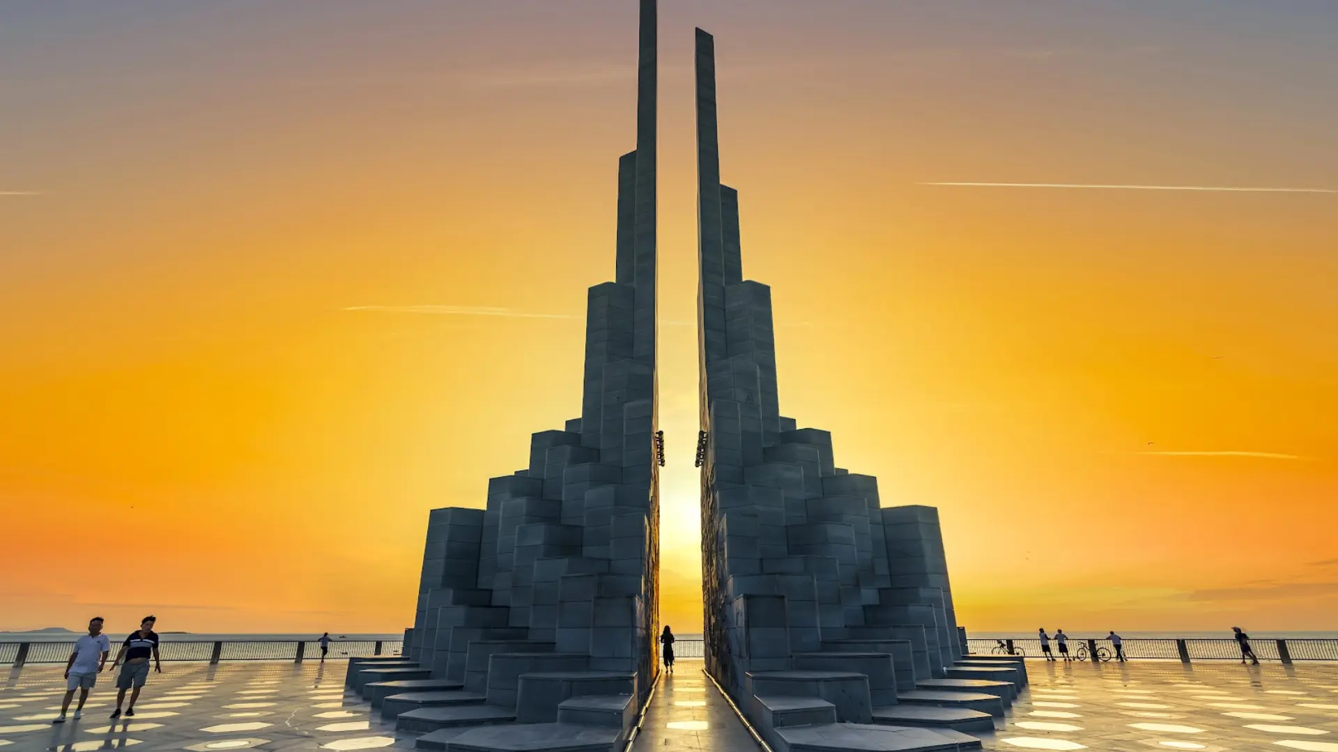 Kiến trúc tháp Nghinh Phong cới hai cột tháp đôi