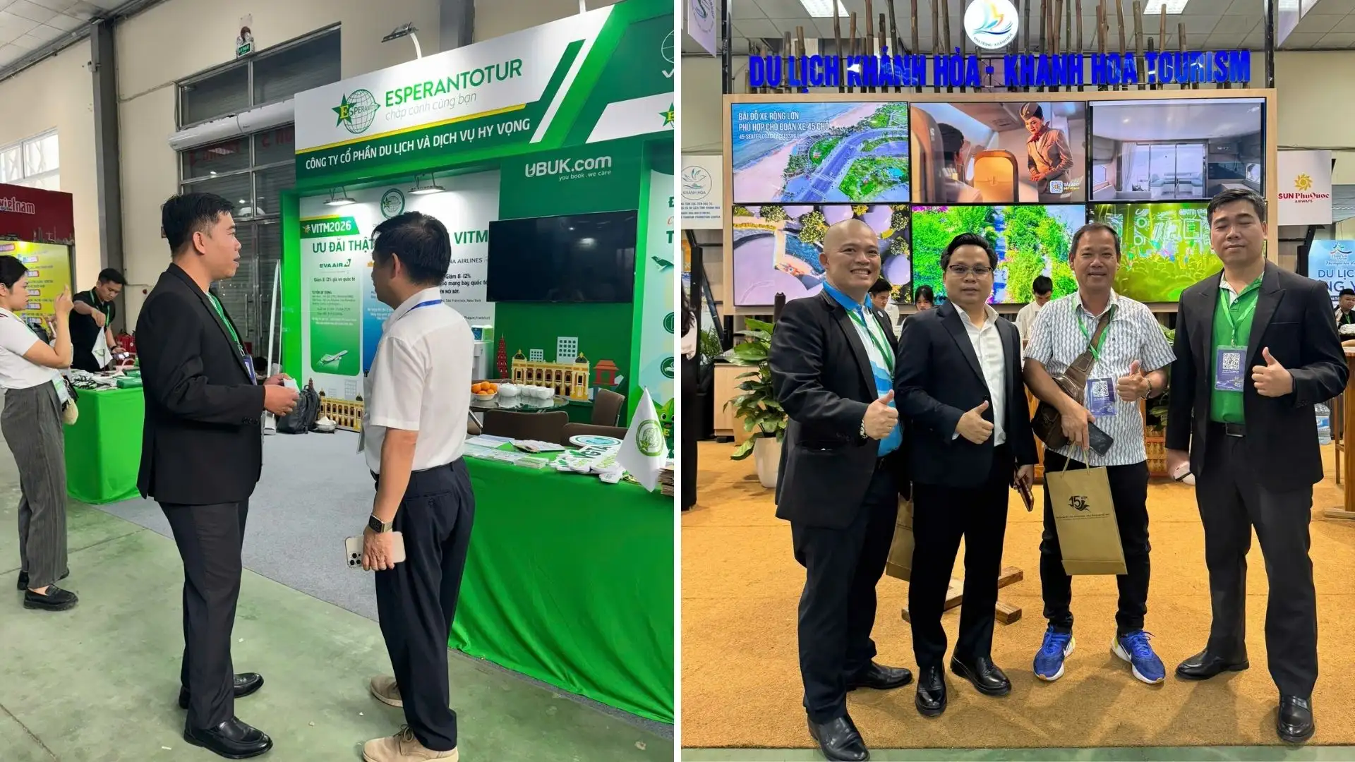 CEO Trần Thanh Thái giao lưu cùng các đối tác doanh nghiệp tại khu vực triển lãm du lịch miền Tây