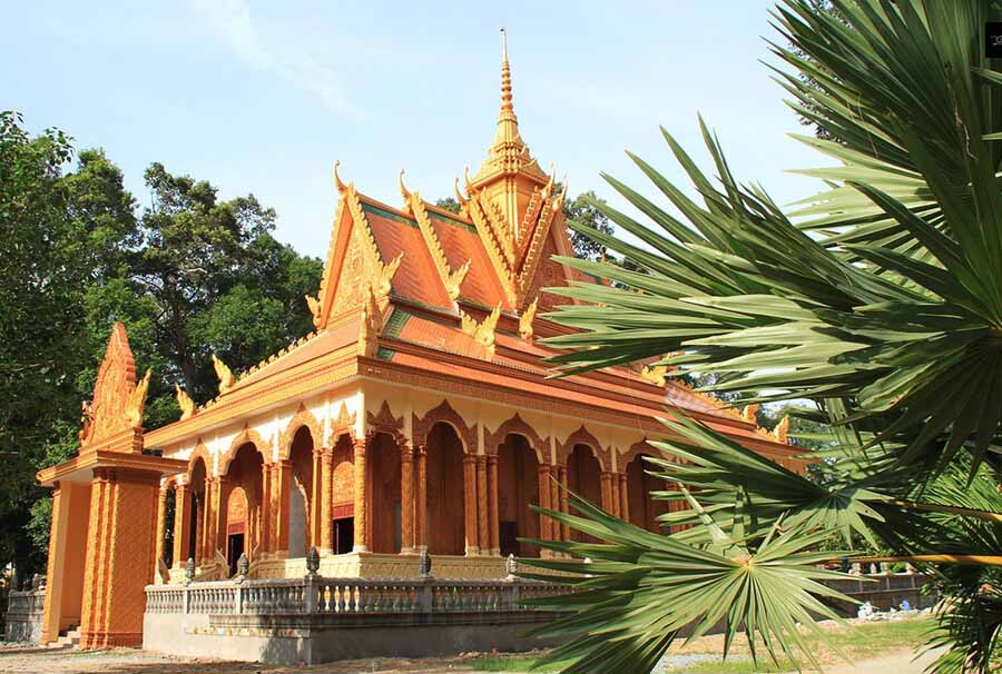 Chùa Hạnh Phúc Tăng hay chùa Shanghamangala - một trong những ngôi chùa Khmer ở Vĩnh Long