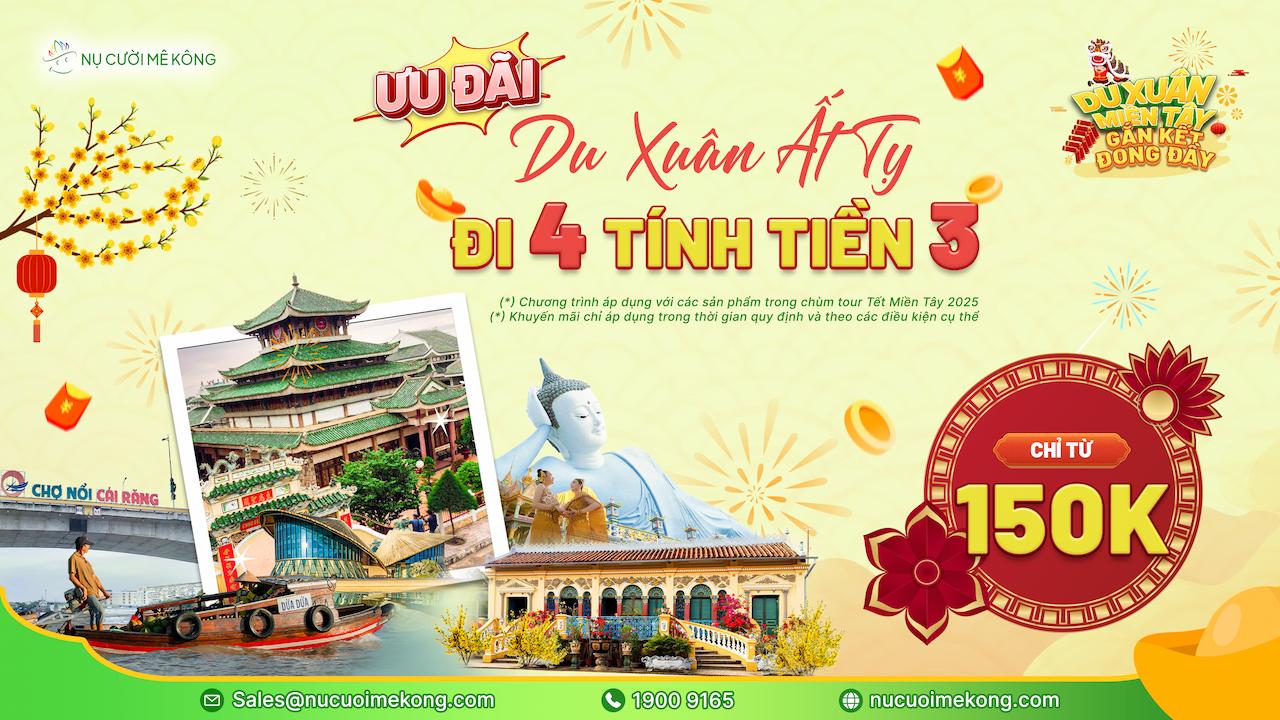 khuyến mãi tour miền tây tết 2025