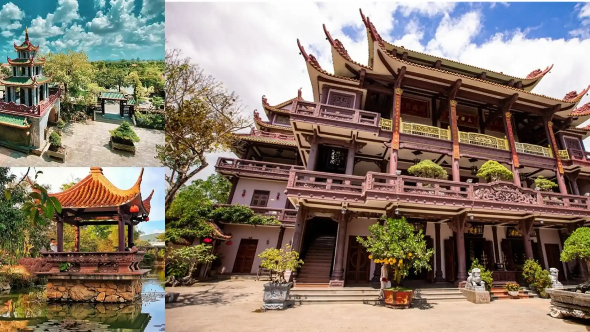 Tổng thể kiến trúc độc đáo của Chùa Thiên Hưng