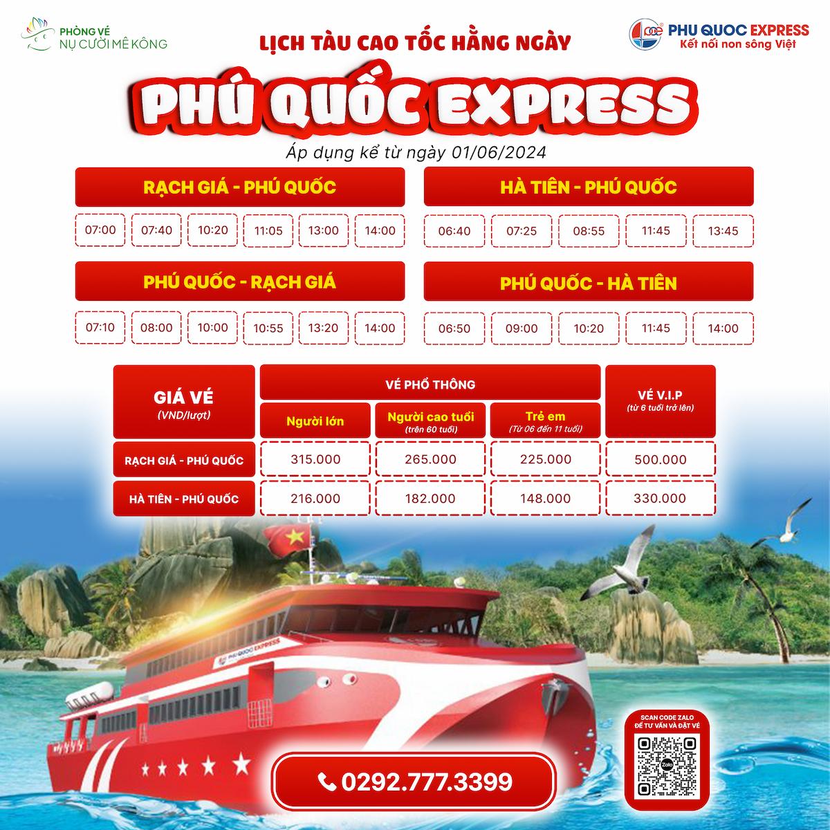 lịch tàu rạch giá phú quốc