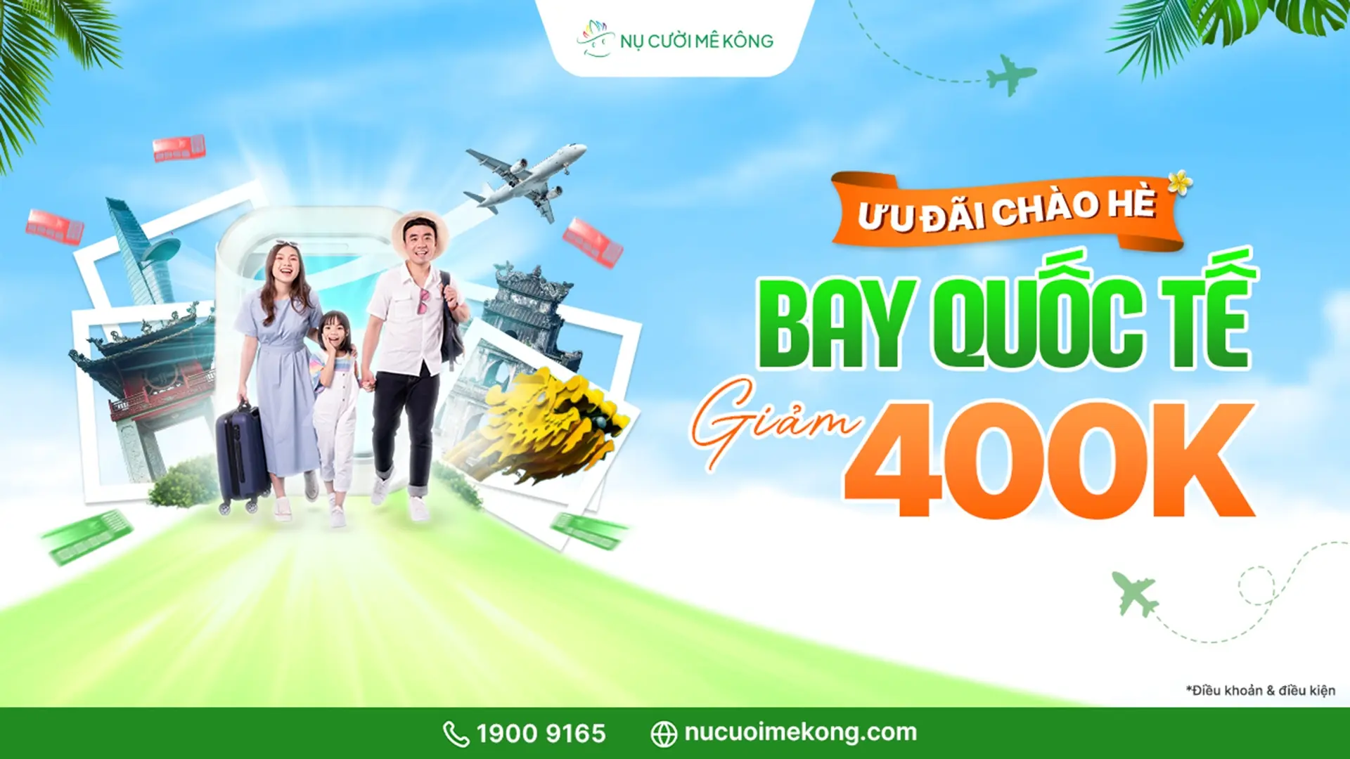 Mã khuyến mãi vé máy bay Nụ Cười Mê Kông