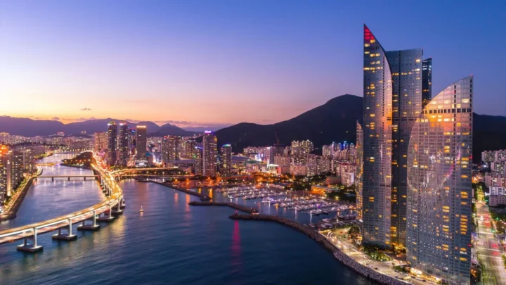 Ngắm toàn cảnh biển Busan từ trên cao