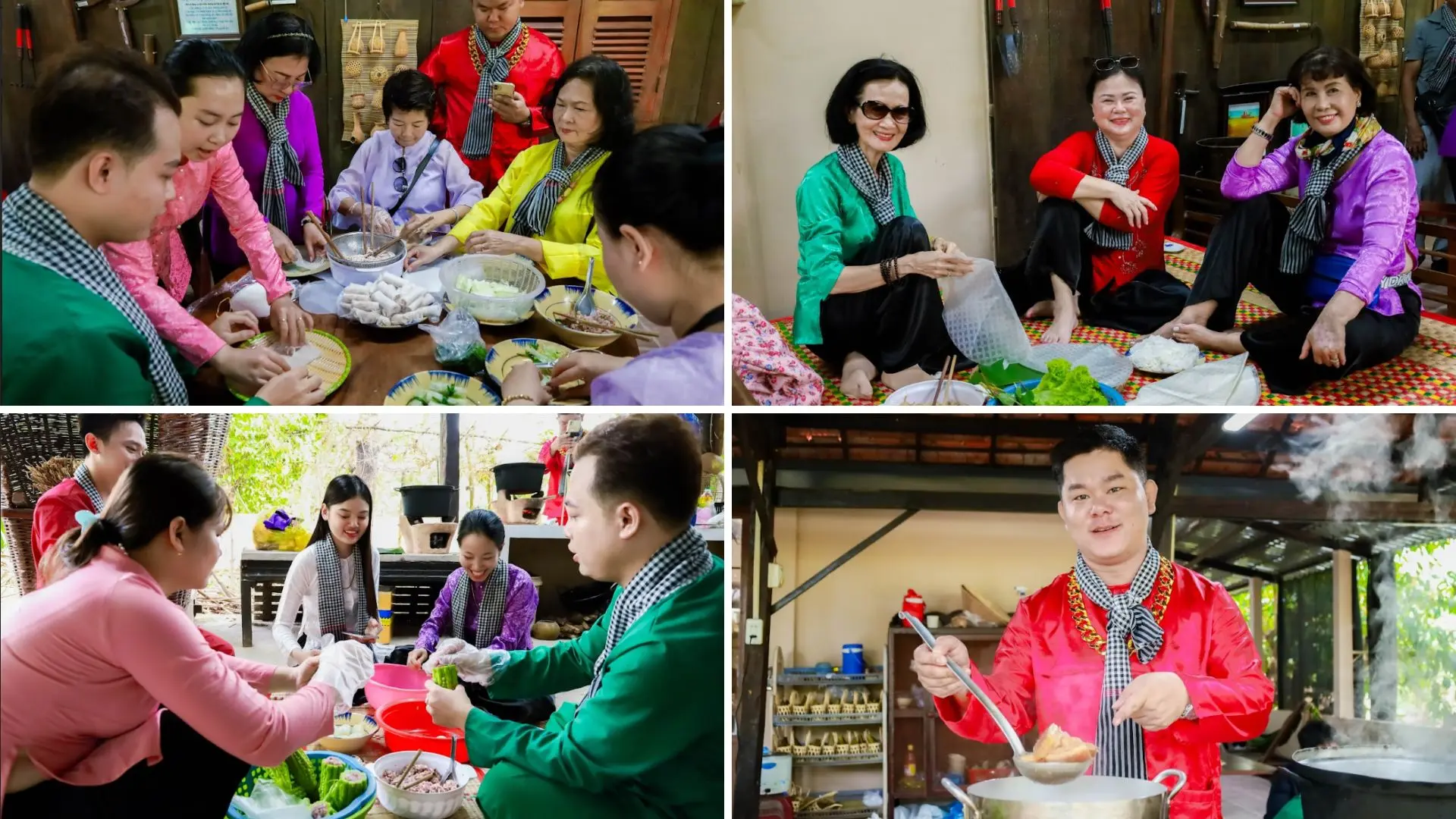 Người dân tụ họp bên cồn làm đám giỗ