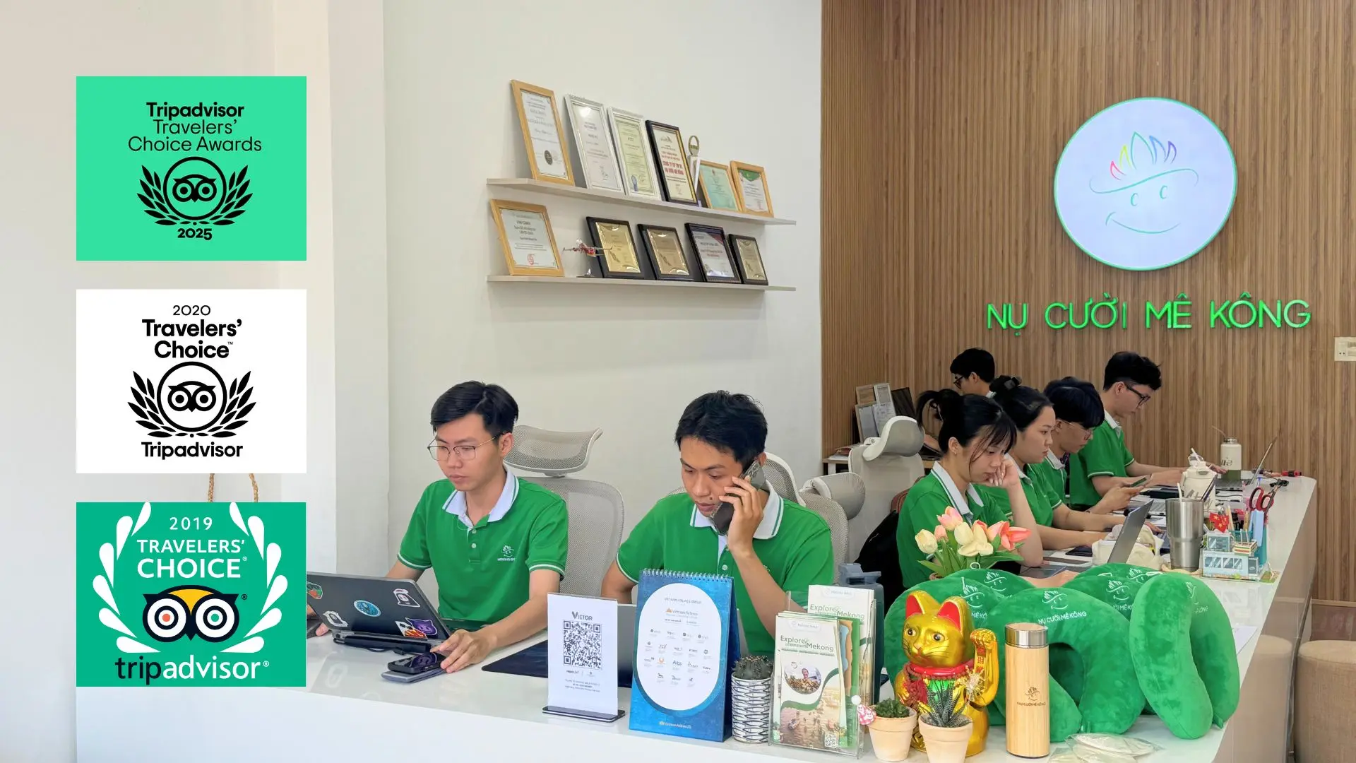 nụ cười mê kông nhận giải tripadvisor traveler's choice