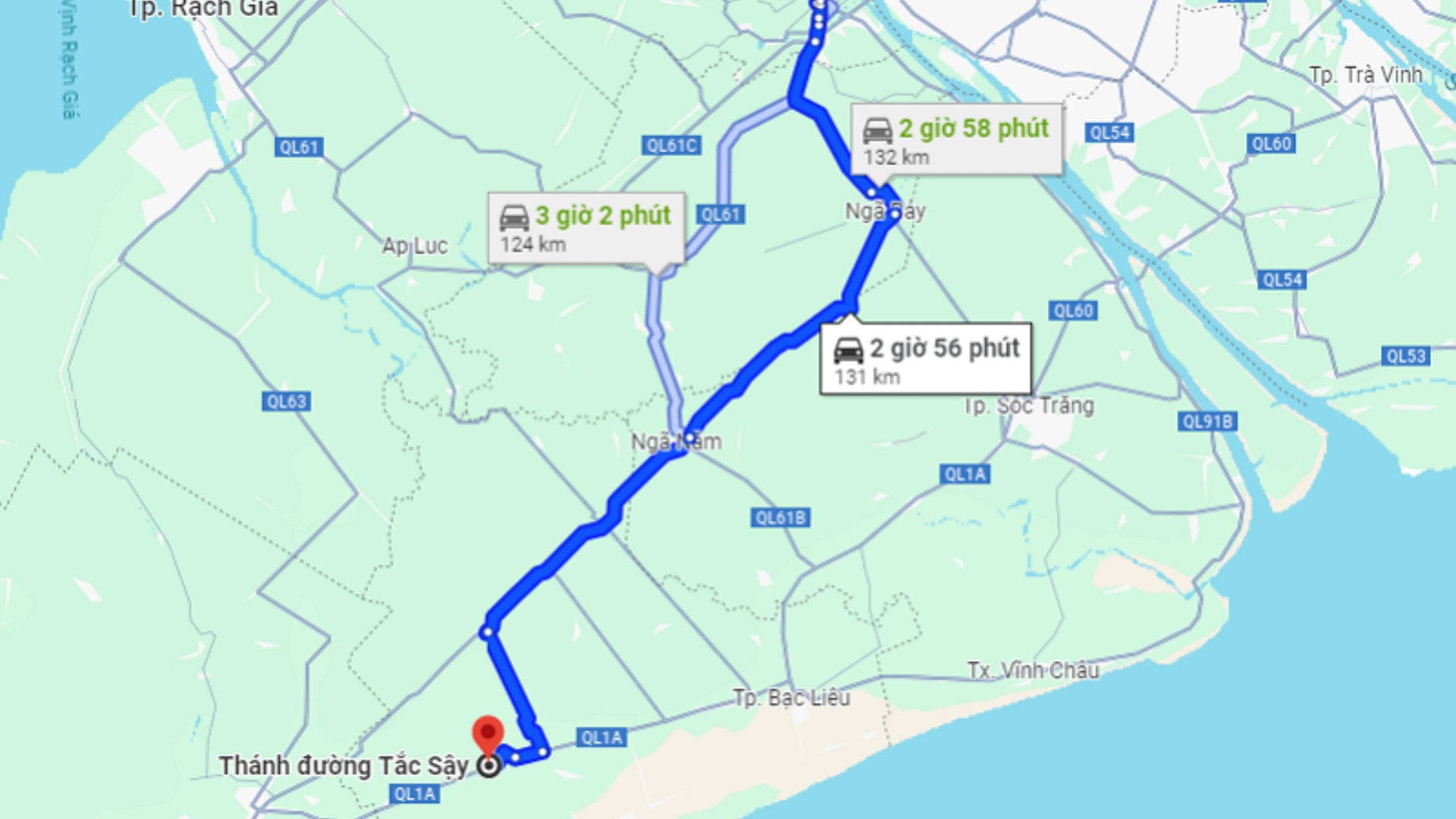 Nụ Cười Mê Kông và bản đồ di chuyển đến nhà thờ Tắc Sậy 