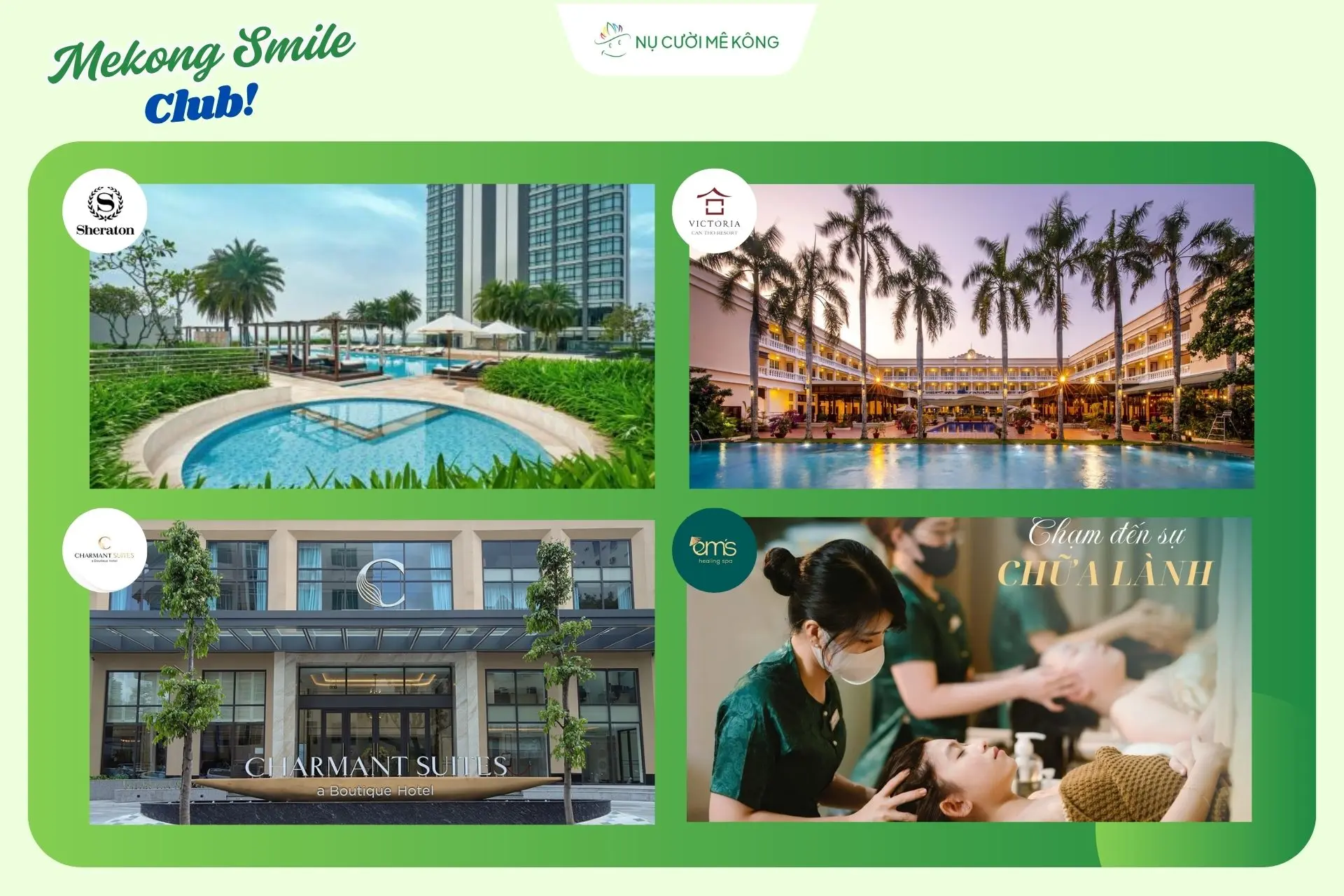 Những thương hiệu liên kết Mekong Smile Club của Nụ Cười Mê Kông