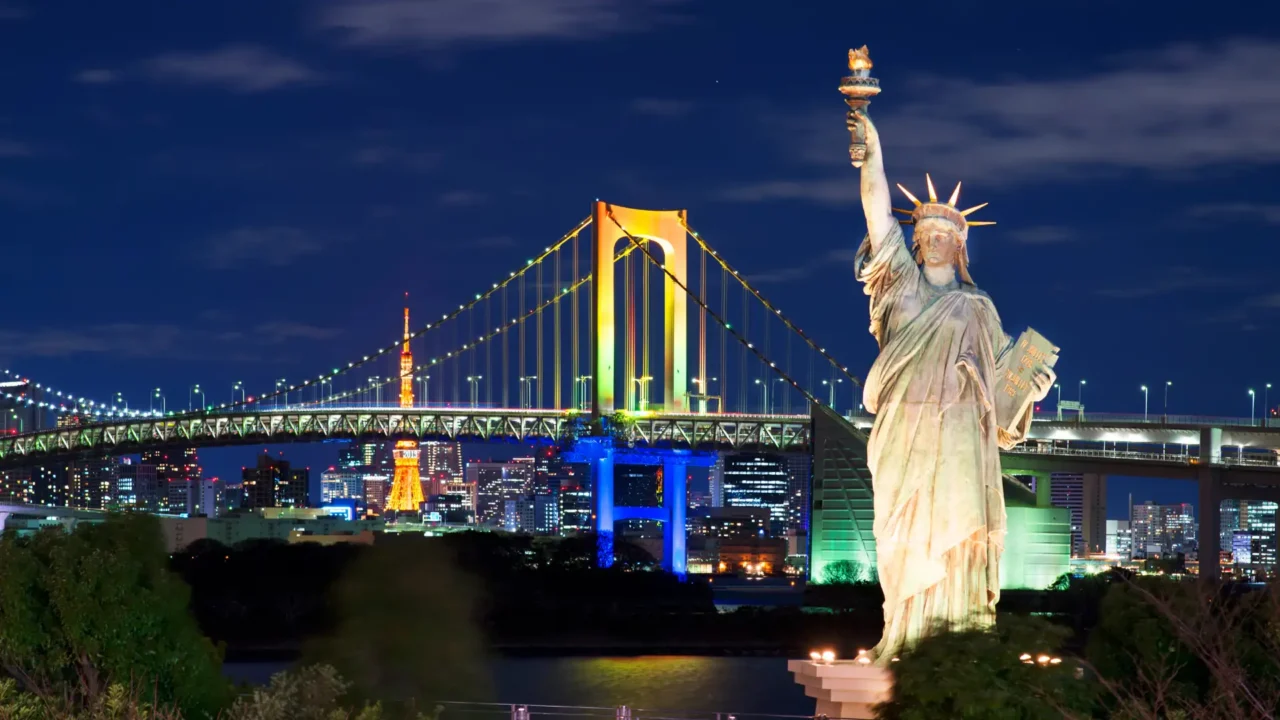 Đảo nhân tạo Odaiba trong tour Tokyo Osaka