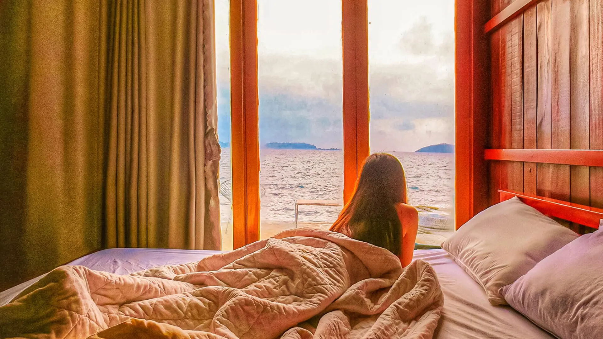 Phòng ngủ view biển tại Thảo Thường Camp