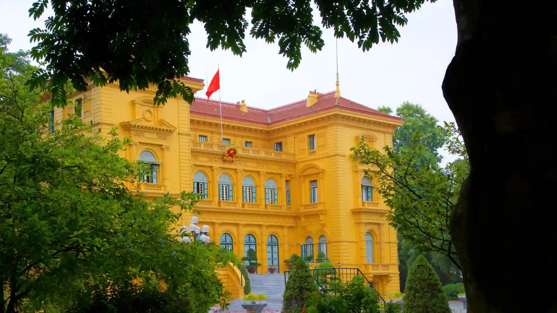 Phủ Chủ Tịch có kiến trúc đơn giản