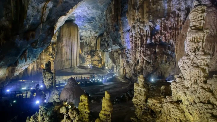Những thạch nhũ đẹp trong Động Thiên Đường, tour Phong Nha 1 ngày.