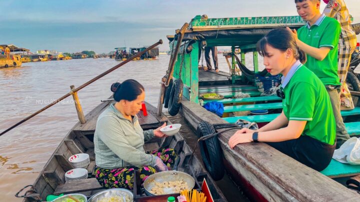 tour an giang 2 ngày 1 đêm ăn sáng trên chợ nổi long xuyên