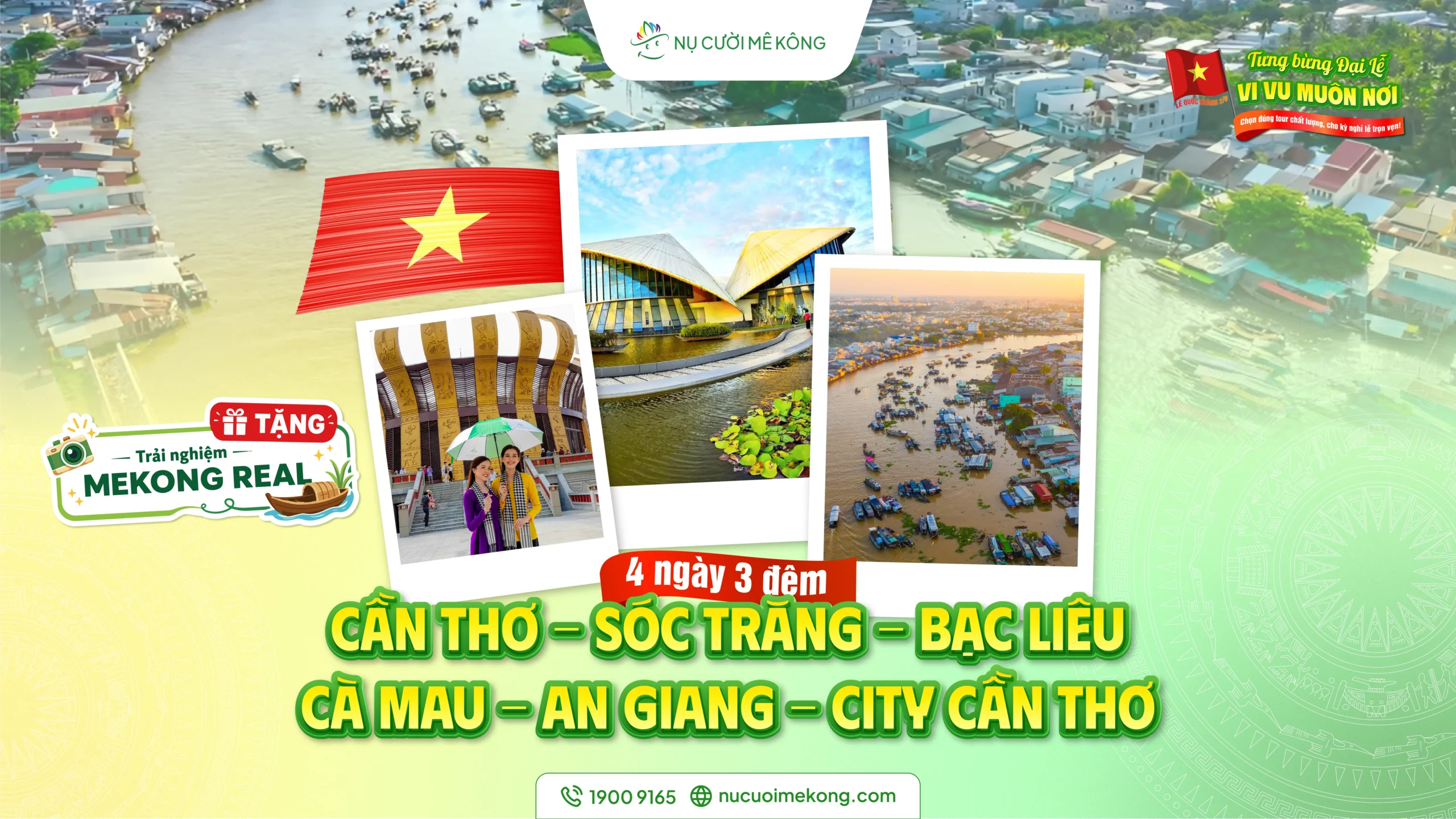 Tour miền Tây 4 ngày 3 đêm từ Cần Thơ-Sóc Trăng Cà Mau An Giang