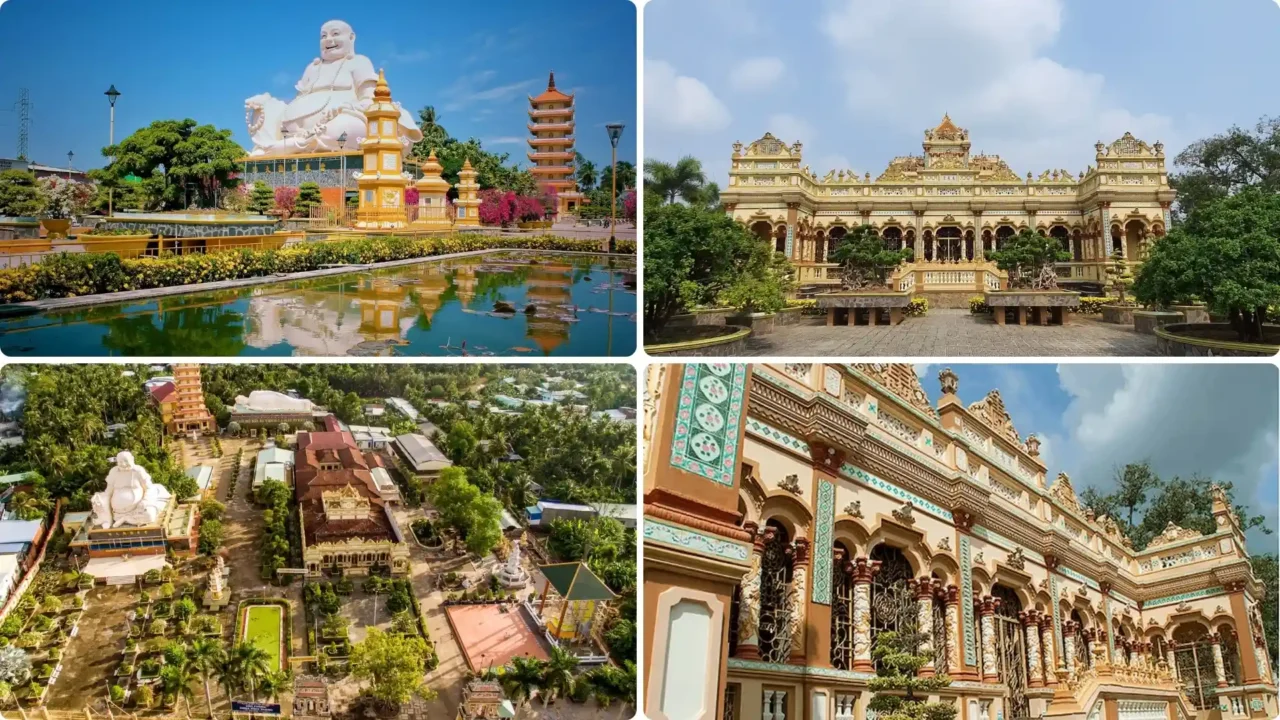 Chùa Vĩnh Tràng tour Cần Thơ Tiền Giang Bến Tre Nụ Cười Mê Kông