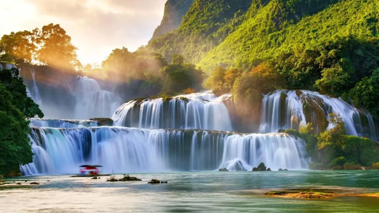 Thác Bản Giốc thác lớn nhất Đông Nam Á cao 53 mét tour Nụ Cười Mê Kông