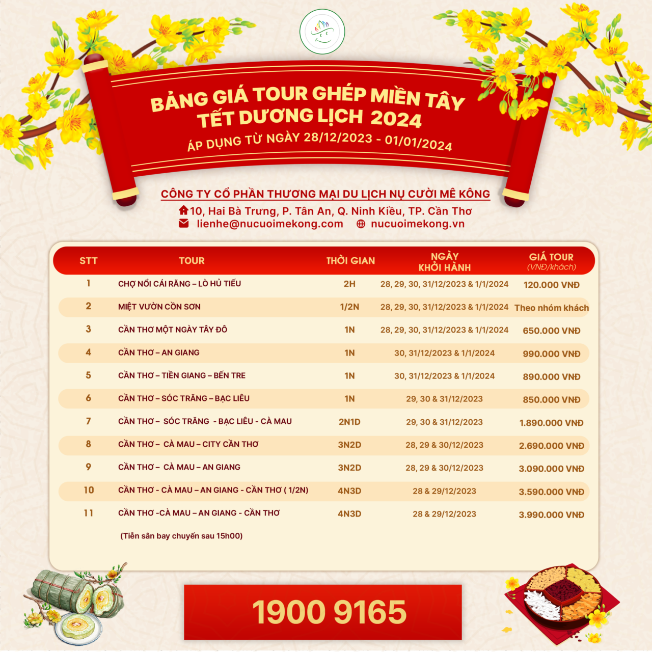 Tour Tet Duong Lich 2024