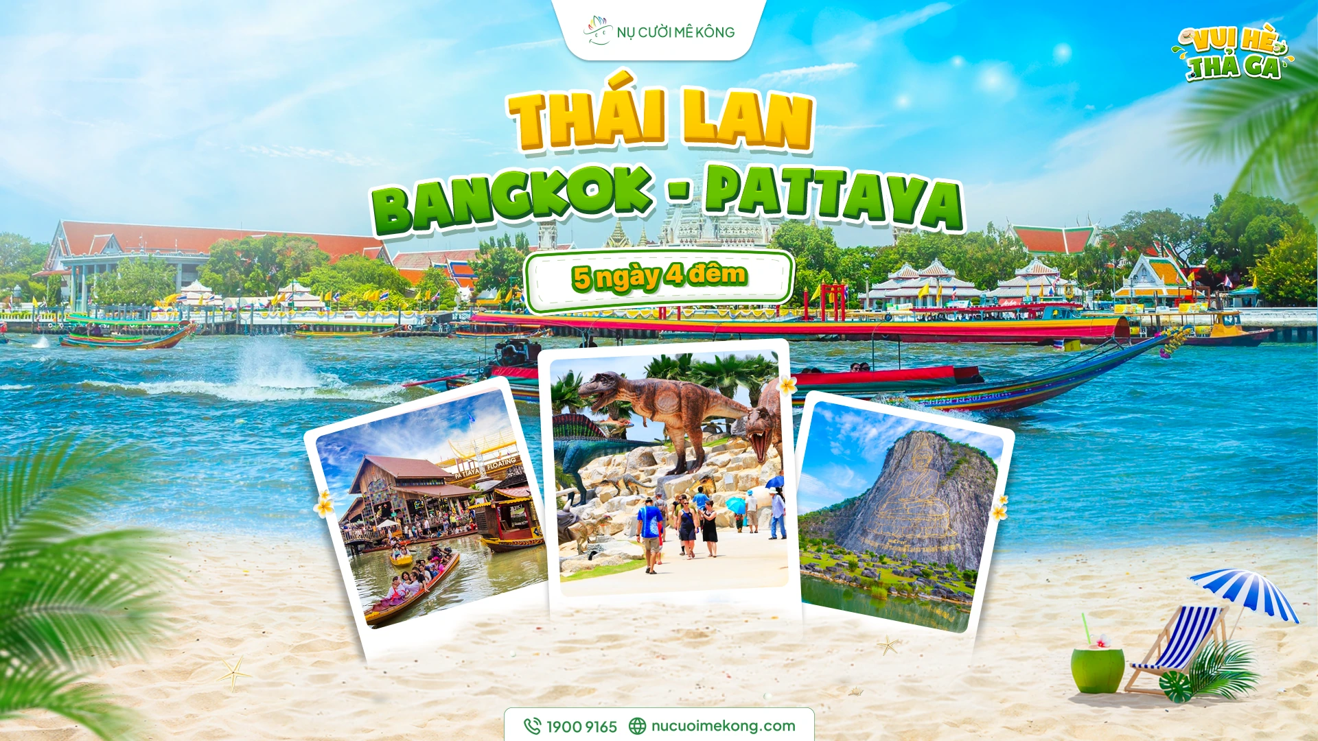 Tour Thái Lan Bangkok Pattaya 5 ngày 4 đêm - đất nước Chùa Vàng