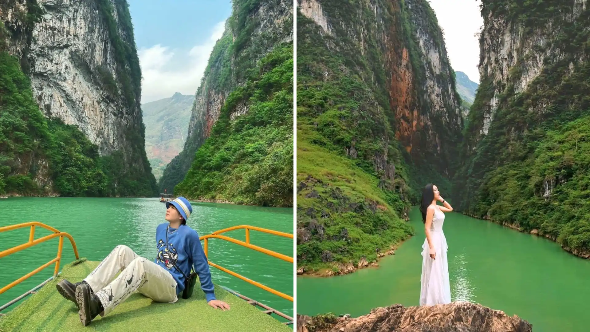 Khung cảnh sông Nho Quế yên bình