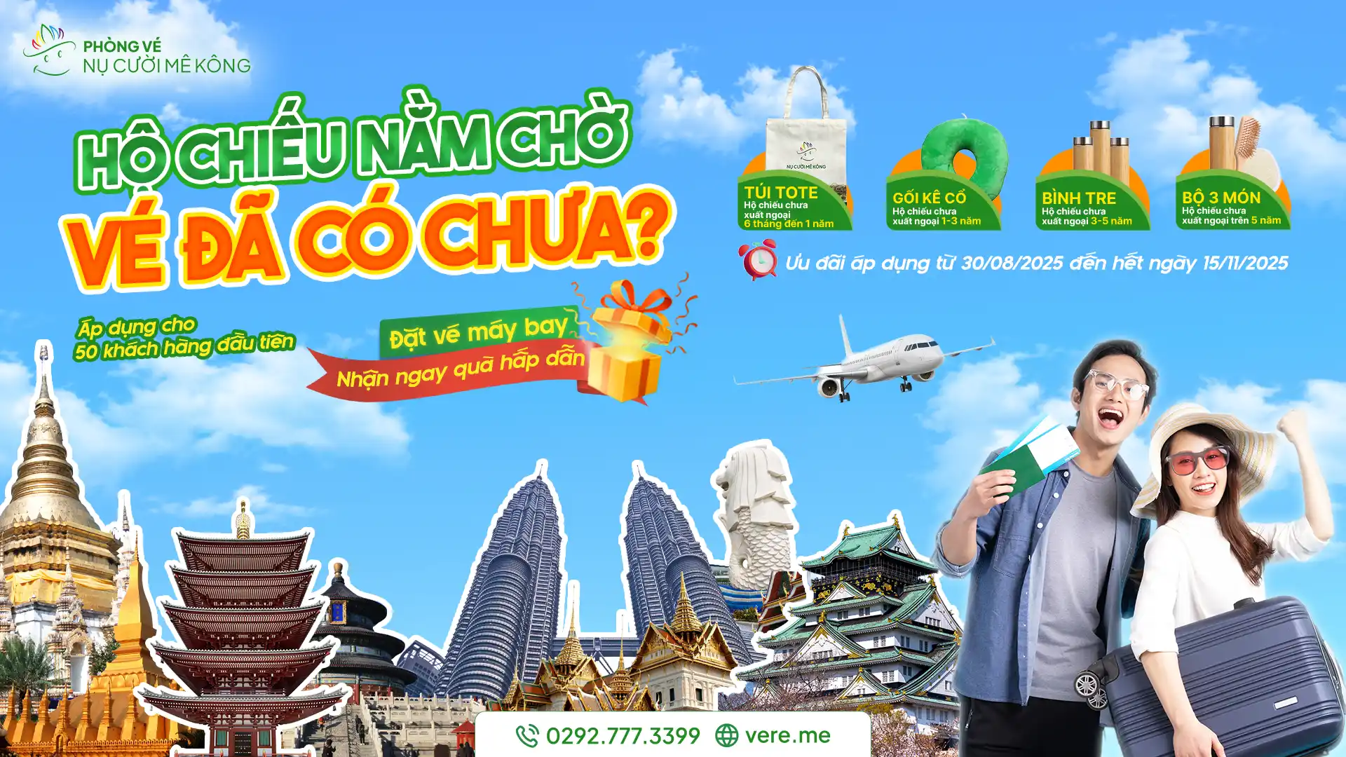 Ưu đãi vé máy bay quốc tế chương trình Hộ chiếu năm chờ - Vé đã có chưa?