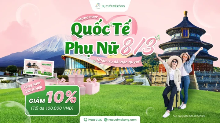 khuyến mãi voucher yêu thương tại Nụ Cười Mê Kông